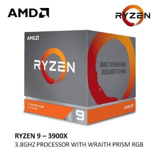 AMD Ryzen 9 3900X Processor (12C/24T, 70MB Cache, 4.6 GHz Max Boost) With Wraith Prism