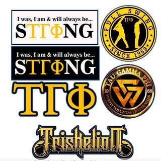Triskelion tau gamma phi decals stickers tres V2 Strong