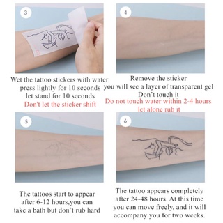 【MINE】 Temporary Magic Tattoo Sticker Waterproof Magic Tattoo 11×18cm Ready Stock Minimalist (7)