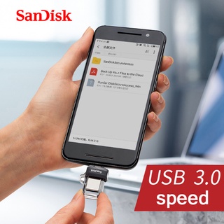 Sandisk OTG 256GB Dual Drive USB Flash Drive USB m3.0 CLEAR 32GB 64GB 128GB【Black/Gold】- OTG919X (5)