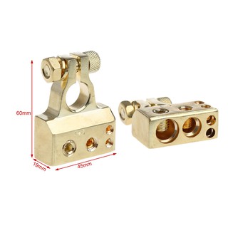 Gold Plated Car Battery Terminal Positive Nagative AWG Tool (6)