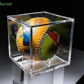HARRIETT Outdoor Sports Baseball Display Box Dust-proof 9 Inch Baseball Baseball Box UV Protection Golf Ball Transparent Souvenir Acrylic Tennis Ball Storage Box/Multicolor