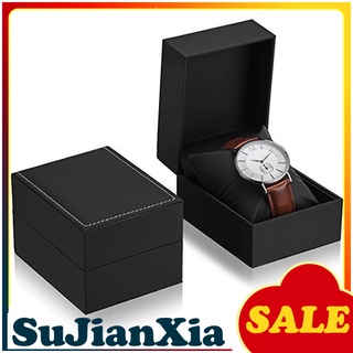 sujianxia Dustproof Faux Leather Watch Storage Box Jewelry Display Case Organizer Gift