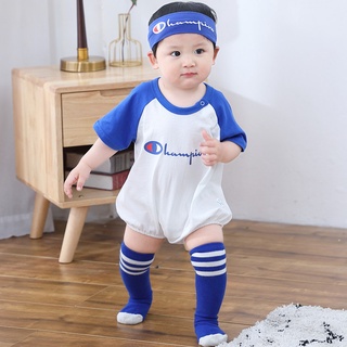 Newborn Baby Short-sleeved Cotton Romper + Headband Two-piece Suit Infants Girl Boy Casual Bodysuit Jumpsuit