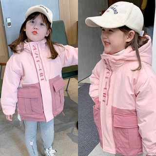 Children s jacket girls jackets for the winter of 2021, the new style of Western-style color matchi