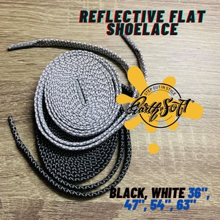 REFLECTIVE FLAT SHOELACE - SHOE LACE - BY EARTH IS SOFT - SNEAKER ACCESSORIES