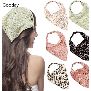 Bandanas Floral Print Hair Scarf Elastic Headwrap Hairbands Turban Chiffon headband