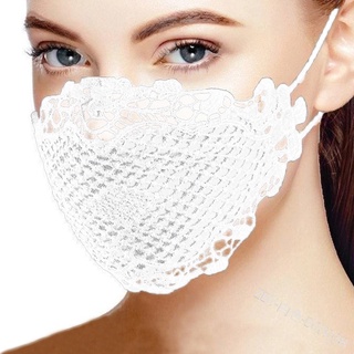 ۩❈∏1Pc Ladies New Fashion Solid Color Charming Lace Breathable Mouth Masks Washable and Reusable Fac