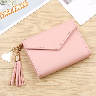 New wallet short tassel pendant wallets litchi small purse mini coin purse