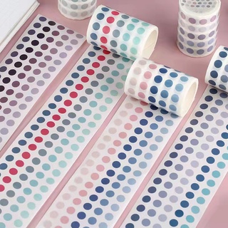 Base Element Series Dotted Washi Masking Tape Round Sticker DIY Diary Planner Decoration