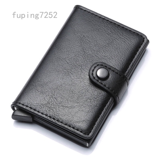 Fuping7252 Retro Man's RFID Blocking Wallet Nice Business Anti-theft Pouch Men's Gifts