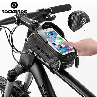 ROCKBROS Waterproof Bike Phone Bag Bike Front Frame Bag