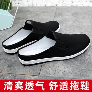 ❣✐rubber shoes ♧☽精选Men's Rubber, One Foot, Casual, Comfortable, Cotton, Half-Lit, Office Shoes