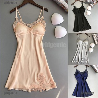 [GT] Lingerie Silk Lace Robe Dress Babydoll Nightdress Nightgown Sleepwear[grid]