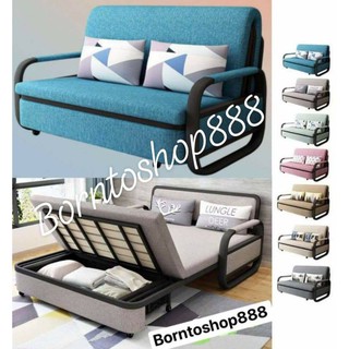 High Quality Blue Green Sofabed with Storage Sofa Bed with Black Frame