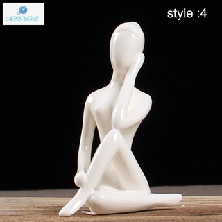 White Yoga Figurine Statue Home Decorative Porcelain Ceramic Gifts Crafts (8)