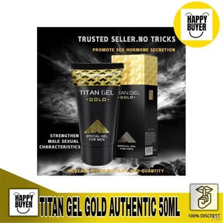 ◘Happy buyer Original Titan Gel Gold For Men Enlargement Authentic Titan Gel Gold Penis Enlarger 50m