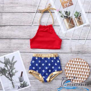 VD ❀Kids Baby Girl Summer Bikini Set Sling Backless Swimwear Swimsuit Bathing Suit
