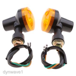 1 Pair Motorcycle Turn Signal Lights Lamp Indicator Round Amber Light