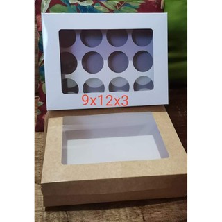 9x12x3 10 pcs per set with holder cupcake and pastry box can fit 12 pcs cupcake 3oz
