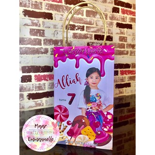 Candy Land Theme Loot Bags (Costumized/Personalized Birthday Paper Loot bags)