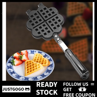 Heart Shape Kitchen Gas Non-Stick Waffle Maker Pan Mould Mold Press Plate Baking 1rtK