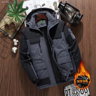 Spot✲┋☄Winter outdoor jacket large size men’s outdoor fishing suit windproof and cold resistant plus (3)