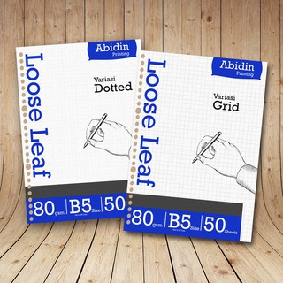 B5 Grid Loose Leaf binder Paper / Dotted Free Bubble