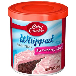 Betty Crocker Whipped Strawberry Mist Frosting / Whipped Fluffy White Frosting 340g