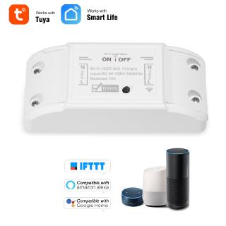【Ready Stock】 Tuya WiFi Smart Switch 10A/2200W Wireless Remote Switch Timer APP Control Smart Home for Amazon Alexa Google Home 【Rauun】