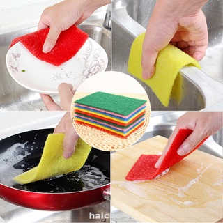 10pcs Double-sided Restaurant Multipurpose Non Stick Home Kitchen Mix Color Dish Towel
