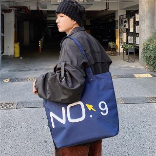 Ulzzang Big Capacity Korean Fashion Men Canvas Tote Bag Handbag for Men
