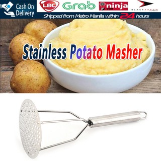 Stainless Steel Household Potato Masher Fruit Vegetable Crusher Potato Mud Press Garlic Crusher