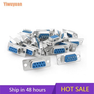 （Yiwuyuan）10pcs D-SUB 9 Pin DB9 Female Solder Type Socket Connector