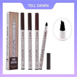 ✨TELL DAWN✨4 Colors Eyebrow Pen Four-claw Eye Brow Tint Makeup Eyebrow Pencil Natural Lasting Brown Black Waterproof Cosmetics