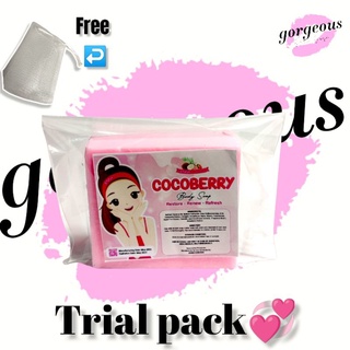 (COD) Cocoberry Trial Pack Whitening Soap With Free Mesh