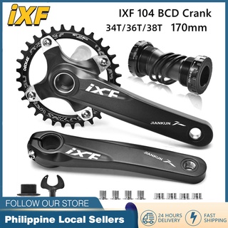 【Ready Stock】34T 36T 38T IXF Crank Mtb Hollowtech Crankset Shimano 1X 1by with Bb Chain Ring