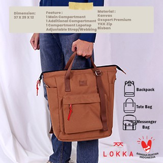 Tote Backpack For Men Women 3in1