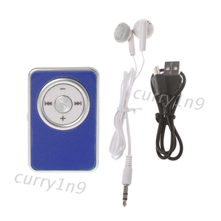 Mini Clip Music Media MP3 Player Support TF Micro SD Card With Earphone USB Cable