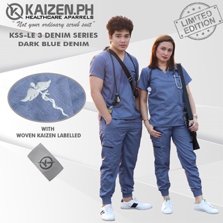 Scrub Suit KSS-LE3 3rd LIMITED EDITION Zipper Pocket Cargo Jogger Pants , Rod Asclepius Embroidery