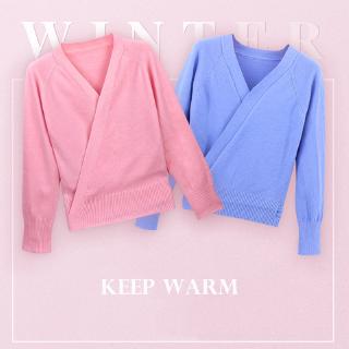 Winter Autumn Warm Child Girls Ballet Wrap Sweater Cardigan Dance Clothes Warm Long Sleeve Sweater (3)