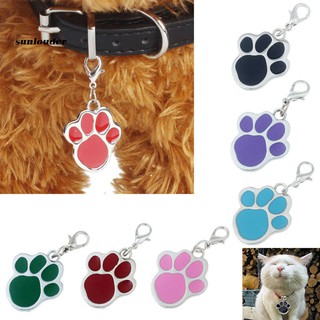 sl-Paw Dog Puppy Cat Anti-Lost ID Name Tags Collar Pendant Charm Pet Accessories