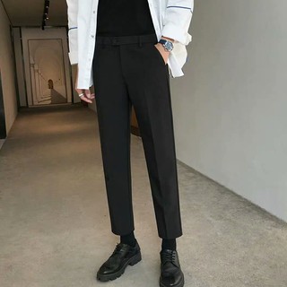 Non-Iron Trousers 4-Color Single Men's Suit Pants Black Slim-Fit Korean Version (6)