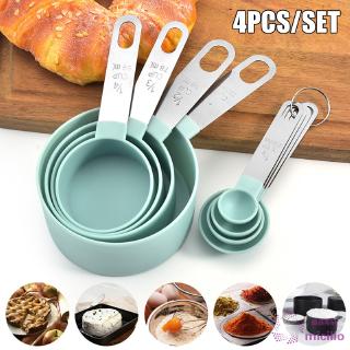 4Pcs Stainless Steel PP Measuring Cups Spoons Kitchen Baking Cooking Tools Set Kitchen Supplies