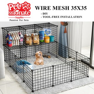 DIY Pet Cage Pet Fence Dog Fence Pet Playpen Dog Playpen, Suitable For Dogs,Cat,Storage 35cm x 35cm