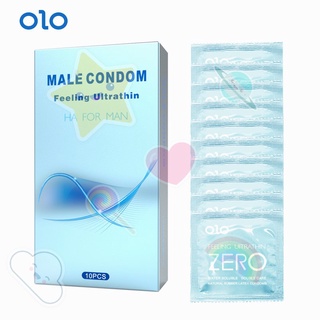 Original OLO Male Condom Feeling Ultra Thin Ha For Man Natural Rubber Latex Condoms 10 pcs / box (3)