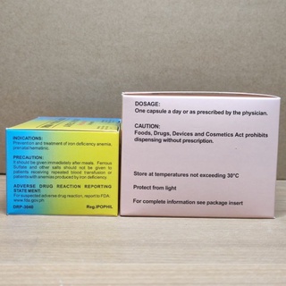 AMECIRON / FORALIVIT Ferrous Sulfate + Folic Acid 100 Tablets