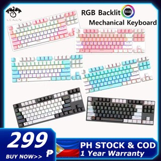 K550 / K880 87Key Mechanical Hot swappable Keyboard wired RGB Gaming Office PC computer Usb 104key