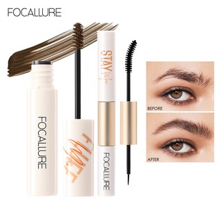 Focallure Waterproof Eyebrow Gel Brush + Curling Mascara 2 IN 1 Long-wear Eyebrow Makeup
