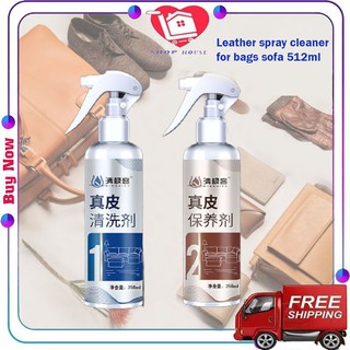 Leather Conditioner for bags and more Combo 2 bottles 512ml, Leather spray cleaner for bags sofa (1)